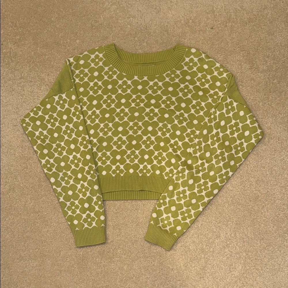 Hollister Light Green Knit Sweater